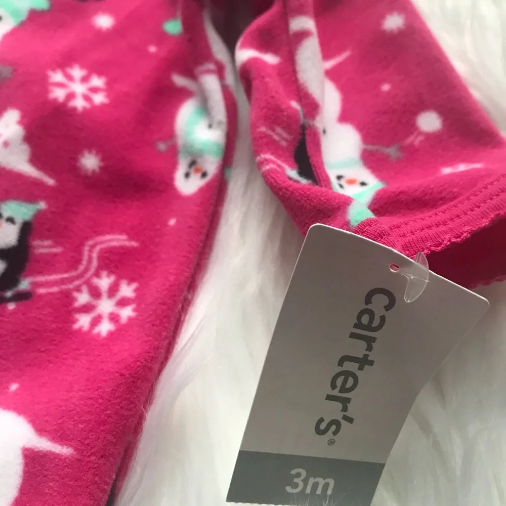 NWT Carter’s Snowman Foot Jammie’s